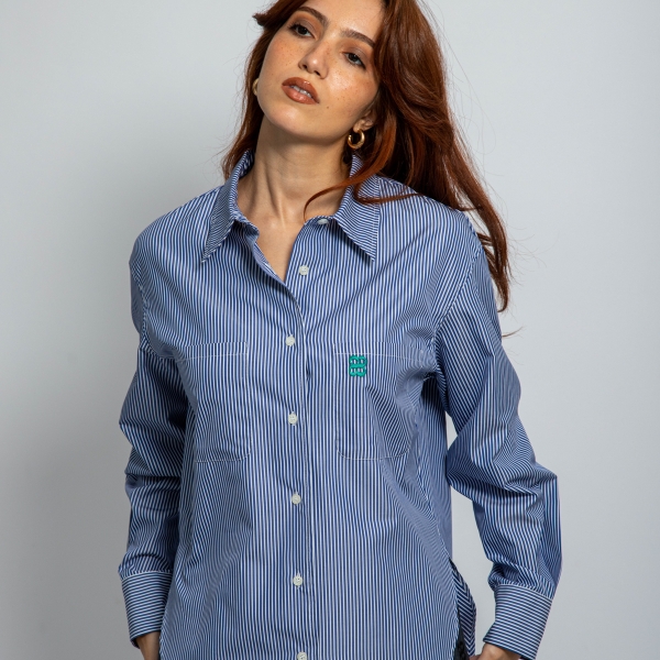 CHEMISE JULES BLEU TURQUOISE